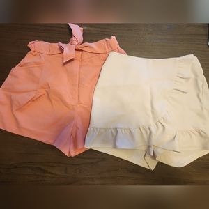 Short Combo White and Pink